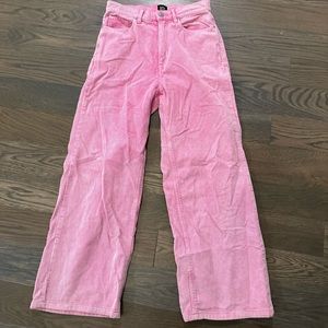 Pink corduroy wide leg pants bdg urban outfitters sz 27